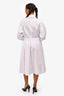 Hermès White Cotton Zip Cinched 'Elastic' Dress Size 36