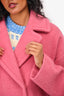 Weekend Max Mara Pink Alpaca/Wool Single Breasted Coat Size 10