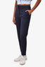 Max Mara Navy Blue High Waisted Straight Leg Trousers Est. Size M