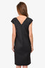 Max Mara Dark Grey Wool/Angora Cap Sleeve Shift Dress Size 8