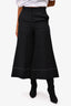 Rejina Pyo Black Wool Reverse Stitch Culottes Size 8