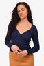 Jonathan Simkhai Navy Ribbed Top Size S