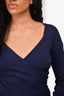 Jonathan Simkhai Navy Ribbed Top Size S