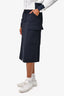 Chloe Navy Utiity Midi Skirt Size 36