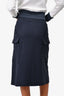 Chloe Navy Utiity Midi Skirt Size 36