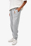 Burberry Grey Logo Embroidered Sweatpants Size XS Mens