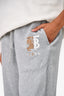 Burberry Grey Logo Embroidered Sweatpants Size XS Mens