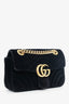 Gucci Black Velvet Mini 'GG' Marmont Shoulder Bag