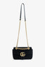 Gucci Black Velvet Mini 'GG' Marmont Shoulder Bag