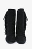 Giuseppe Zanotti Black Suede Fringe Heeled Boots Size 38