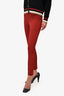 Theory Brick Red High Waisted Pants Size 2