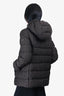 Prada Black Nylon Textured Quilted Puffer Jacket Size 42