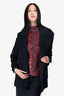 Burberry Black/Red Military Pea Coat Size 2