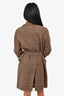 Weekend Max Mara Brown Cotton/Wool Double Breasted Coat With Belt Size 4 US