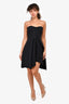 Stella McCartney Black Strapless Flared Mini Dress Size 10