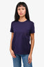 Hermès Purple Logo Embroidered Pocket T-Shirt Size 38