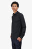 Christian Dior Black Letter Embroidery Collar Long-Sleeve Shirt Size 39 Mens