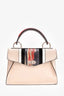 Proenza Beige Leather Snake Embossed Top Handle Bag