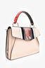 Proenza Beige Leather Snake Embossed Top Handle Bag