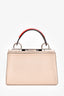 Proenza Beige Leather Snake Embossed Top Handle Bag