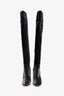 Gianvito Rossi Grey Velvet Over The Knee Heeled Boots Size 36.5