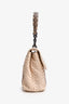 Bottega Veneta Beige Intrecciato Snakeskin Trim Olimpia Shoulder Bag