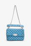 Valentino Blue/White Rockstud 'Spike' Top Handle with Strap