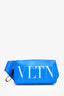 Valentino Blue Leather 'VLTN' Belt Bag