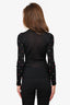 Mary Katrantzou Black Ribbed Pom Detailed Top Size XS