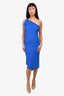 Roland Mouret Blue One Shoulder Dress Size 4