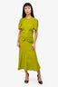 Victoria Beckham Green Ruched Detail Maxi Dress Size 2