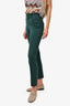 Chloe Green Wool Tapered Leg Trousers Size 34