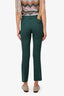 Chloe Green Wool Tapered Leg Trousers Size 34