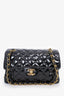 Pre-Loved Chanel™  1996-97 Black Quilted Patent Double Sided Flap Bag