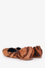 Chloe Brown Tiger Print Scalloped Ballet Flats Size 39.5