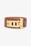 Hermés Brown Leather Collier de Chien 24 Tattoo Bracelet