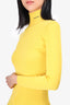 Prada 2022 Yellow Cotton Ribbed Turtleneck Size 38