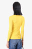 Prada 2022 Yellow Cotton Ribbed Turtleneck Size 38