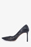 Jimmy Choo Black Laser Cut Pointed Toe Heels Size 39.5