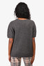 Dries Van Noten Grey Cashmere Ruffle Detail Top Size M