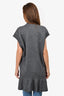 Stella McCartney Grey Wool/Silk Peplum Detail Tunic Size 38