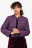 Maje Purple/Black Tweed Cropped Jacket Size 36