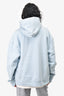 Jacquemus Blue Embroidered Logo Hoodie Size XXXL