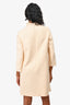 Christian Dior Cream Wool/Silk 3/4 Sleeve Heart Dress Size 6 US