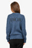 Christian Dior x Peter Doig 2021 Blue Mohair Blend Cardigan With Embroidered Logo Size S Mens