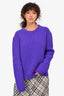 Prada Purple Wool Knit Crewneck Sweater Size 46