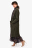 Acne Studios Dark Green Mohair/Wool Blend Long Cardigan Size M