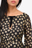 For Love & Lemons Black/Gold Polka Dot Mini Dress Size XS