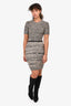 Joseph Taupe/Black Wool Knit Sweater Dress Size S