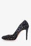 Jimmy Choo Black/Mesh Leopard Print Heels Size 37